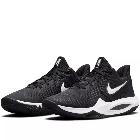 Nike Precision V Basketball Shoes, CW3403 003 Blac/White, US Sz MEN 12 - Picture 1 of 7
